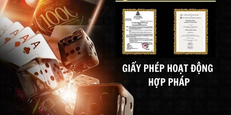 Giấy phép hoạt động Sunwin chứng minh nguồn gốc hợp pháp của nhà cái